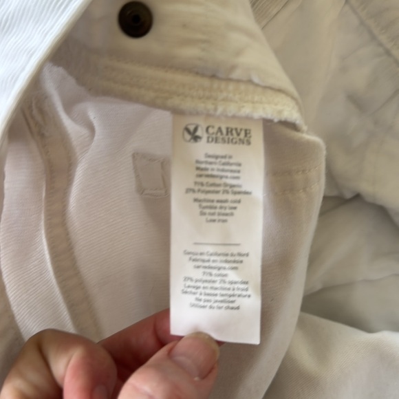 Carve White Corduroy Frayed Hem Women's Shorts 4 - Picture 9 of 9